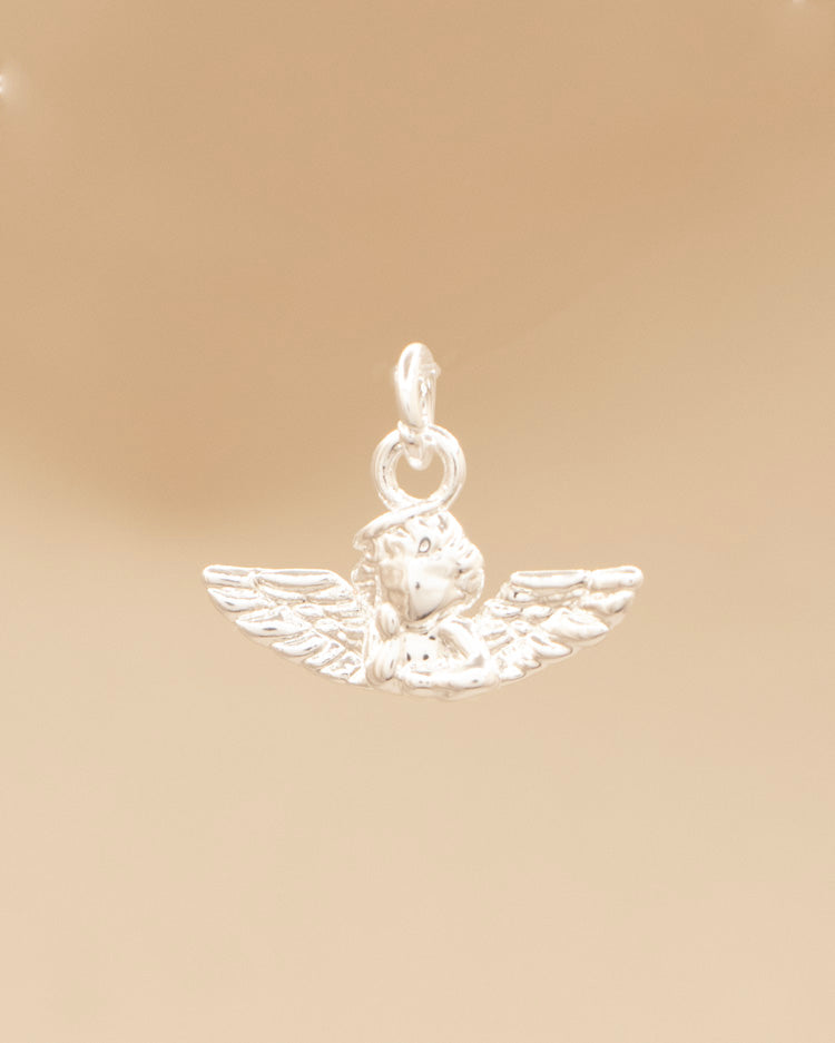 DIJE ANGELITO PEQUEÑO BAÑO EN PLATA