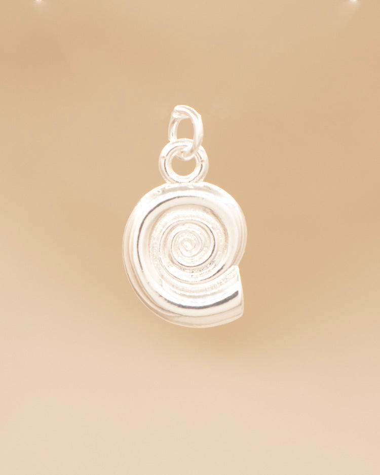 DIJE CARACOL BAÑO EN PLATA