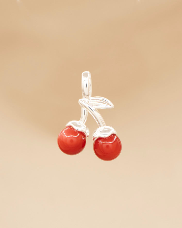 DIJE CEREZITA BAÑO EN PLATA