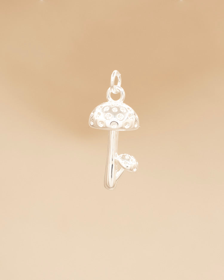 DIJE HONGO CIRCONADO BAÑO EN PLATA