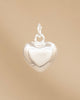 DIJE SILVER HEART MEDIANO BAÑO EN PLATA