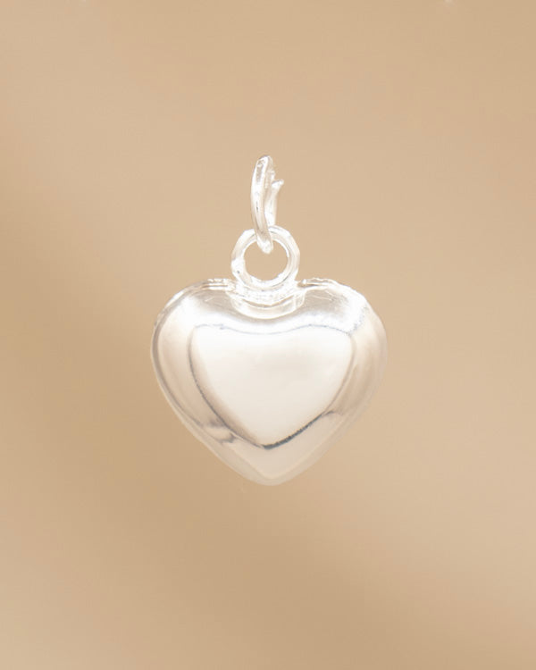 DIJE SILVER HEART MEDIANO BAÑO EN PLATA