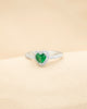 ANILLO CORAZÓN INCRUSTADO BAÑO DE PLATA