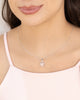 DIJE DESTELLO ROSA BAÑO EN PLATA