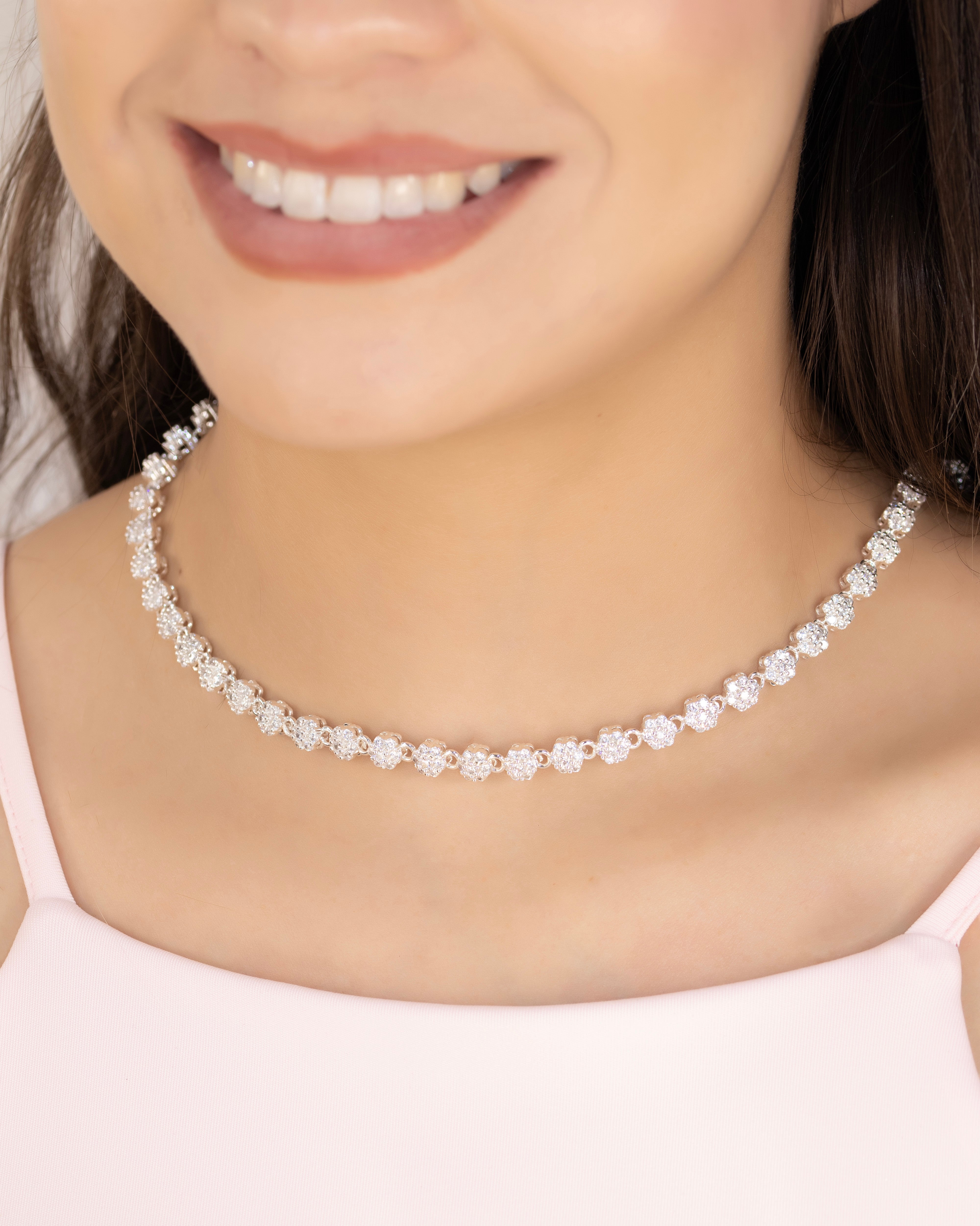 COLLAR DALIA BAÑO DE PLATA
