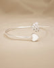BRAZALETE CORAZON BLANCO BAÑO DE PLATA