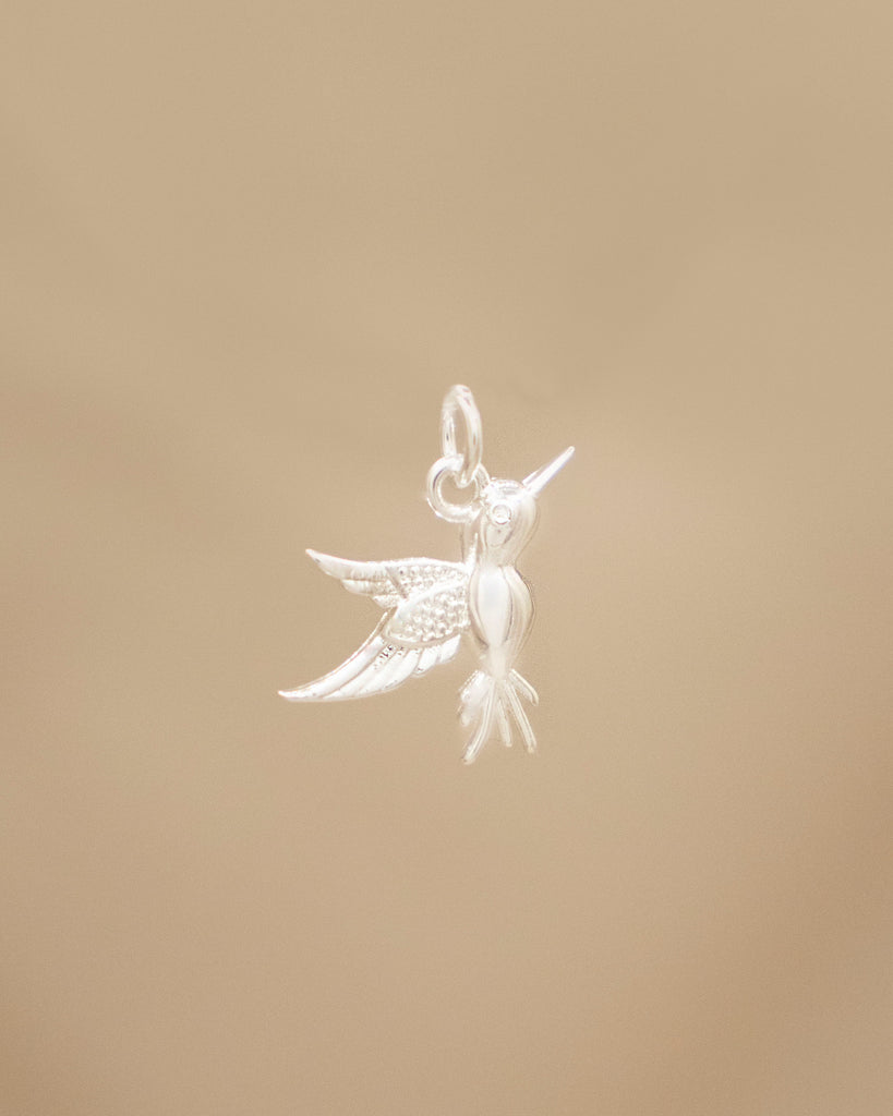 DIJE COLIBRI BAÑO DE PLATA