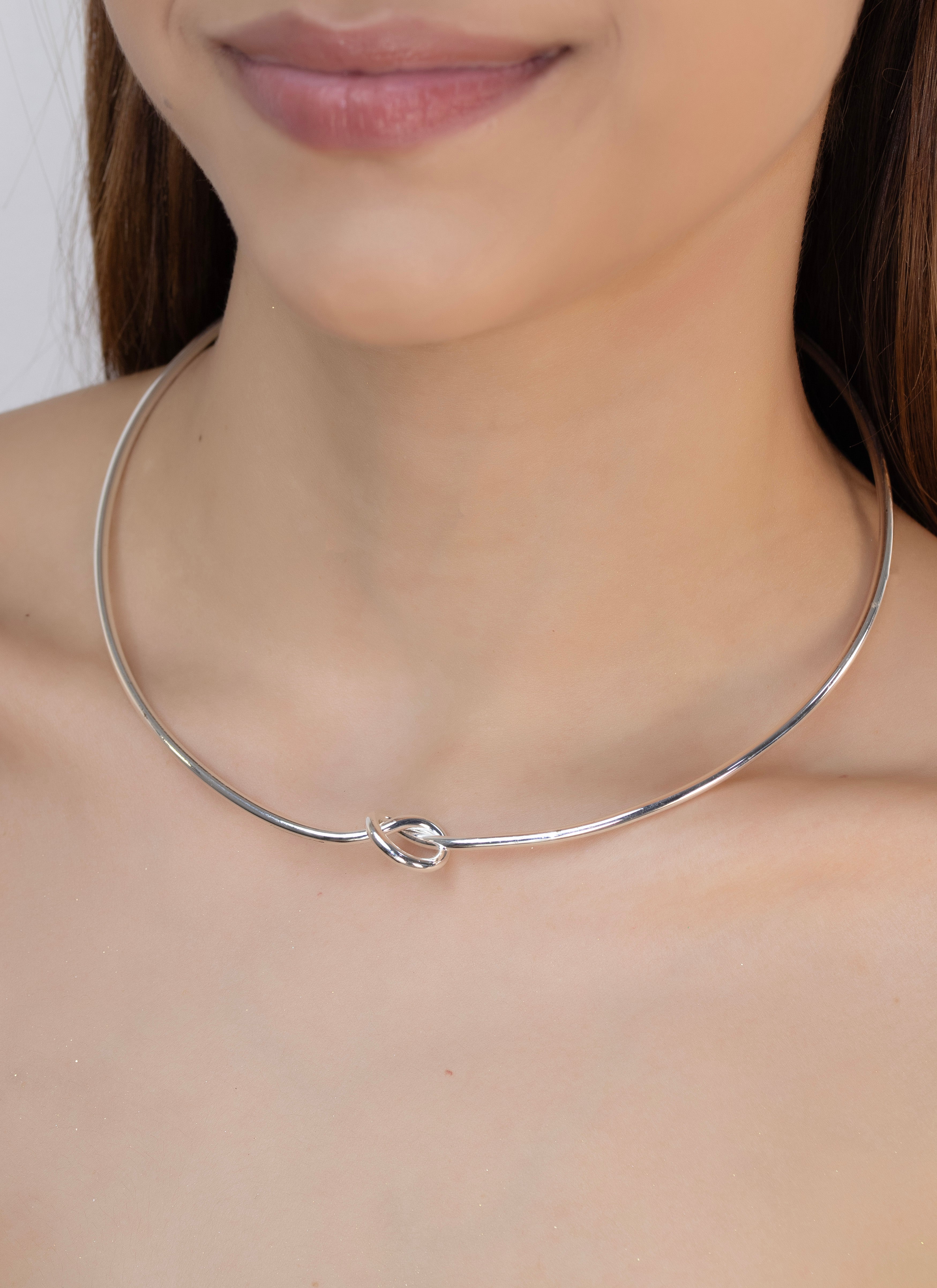 CADENA NUDO BAÑO DE PLATA