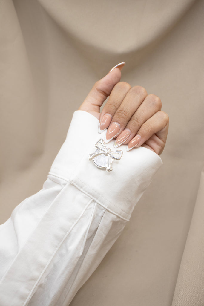 BROCHE LAZO CANDY BAÑO EN PLATA