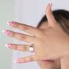 ANILLO INFLADO LISO BAÑO DE PLATA