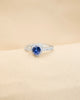 ANILLO CORAZÓN INCRUSTADO BAÑO DE PLATA
