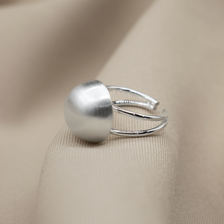 ANILLO SATURNO BAÑO DE PLATA