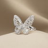 ANILLO MARIPOSA BAÑO DE PLATA