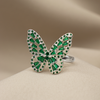 ANILLO MARIPOSA BAÑO DE PLATA