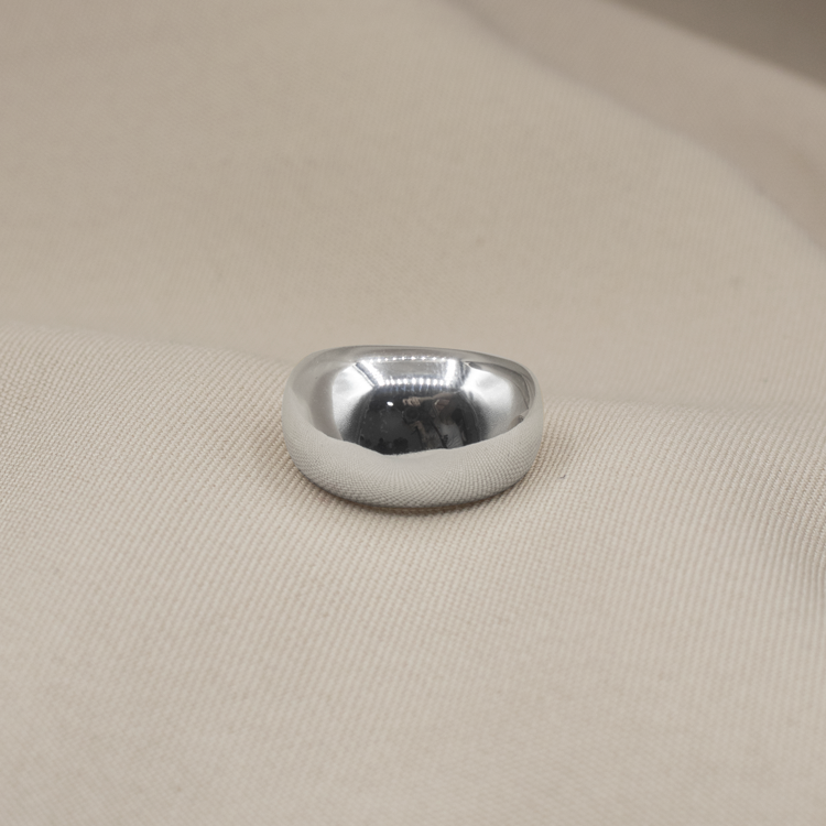 ANILLO LISO CHUNKY BAÑO DE PLATA