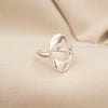 ANILLO SATURNO BAÑO DE PLATA