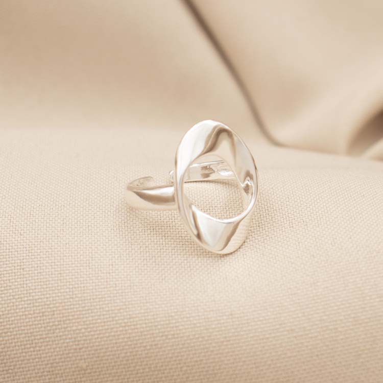 ANILLO SATURNO BAÑO DE PLATA