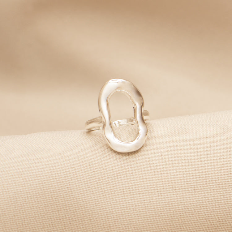 ANILLO ASYM BAÑO DE PLATA