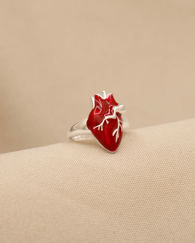 ANILLO HEART LOVE BAÑO DE PLATA