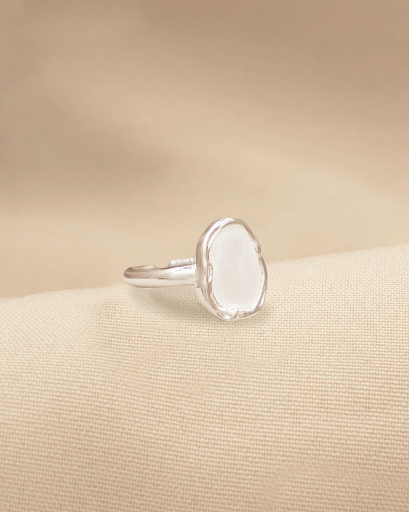 ANILLO ÓPALO BAÑO DE PLATA