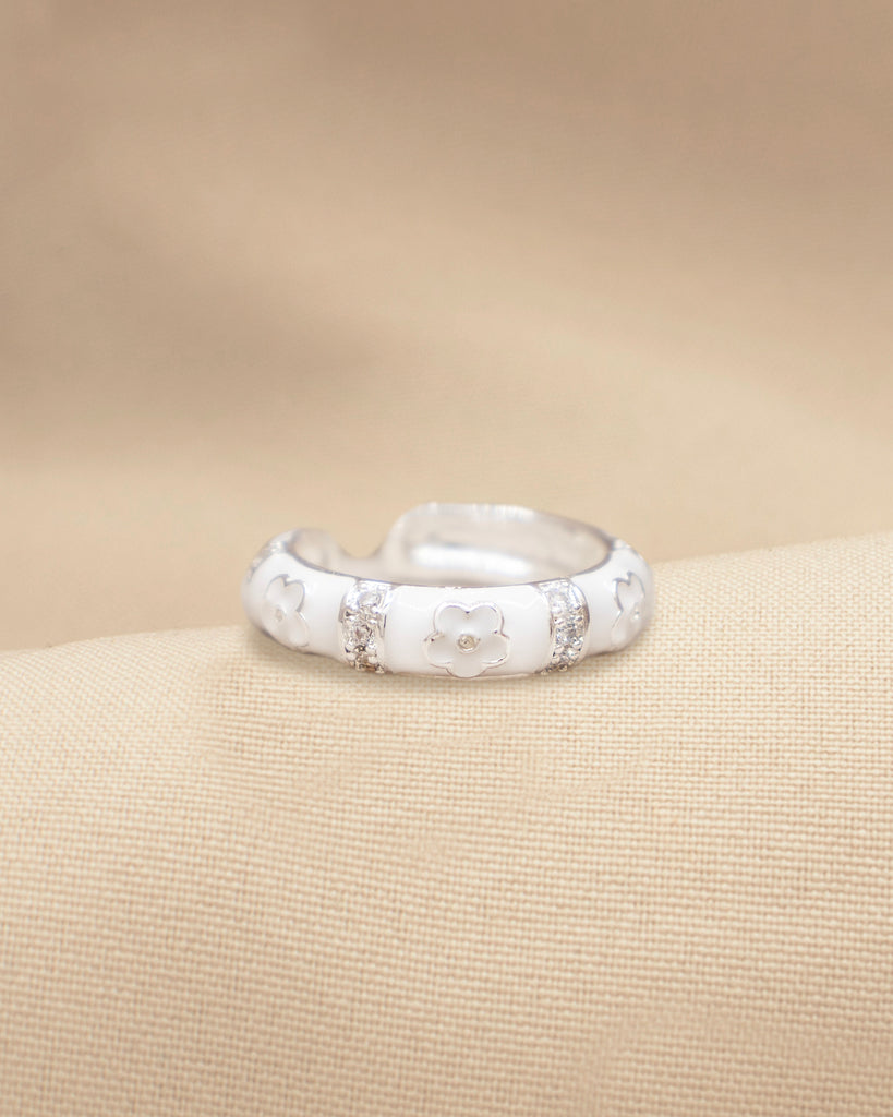 ANILLO MARGARITA BAÑO DE PLATA
