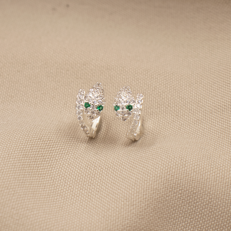 CANDONGA CIRCONES SERPIENTE BAÑO PLATA