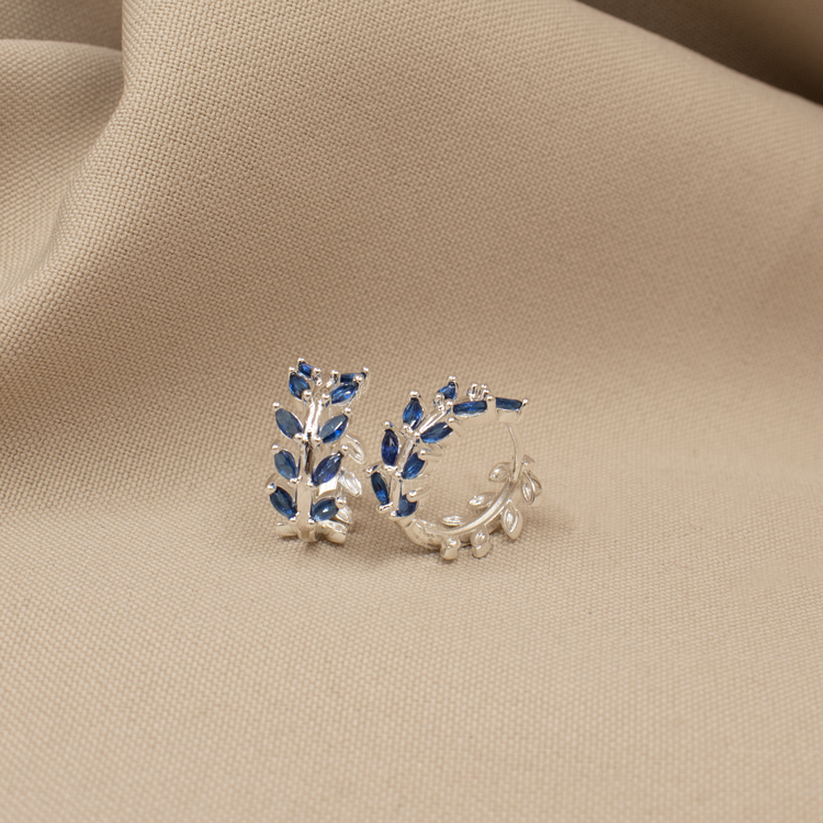 CANDONGA HOJAS CIRCONES BAÑO DE PLATA