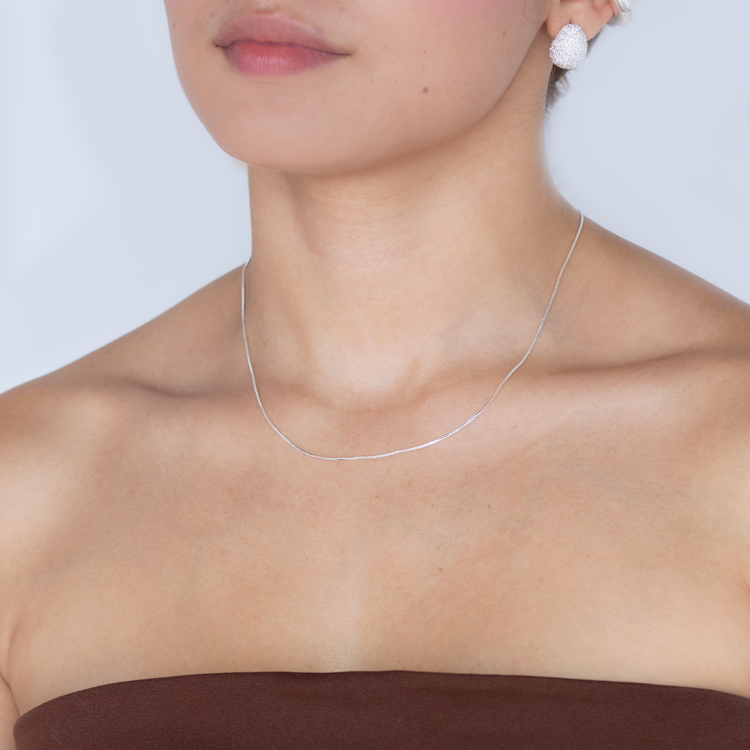 CADENA PUNTA AGUJA BAÑO DE PLATA