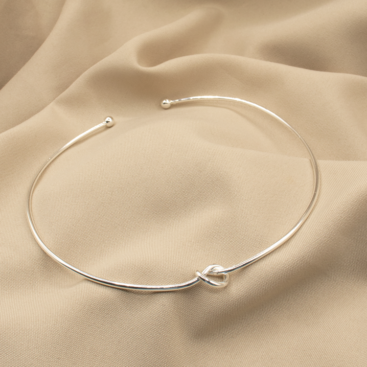 CADENA NUDO BAÑO DE PLATA