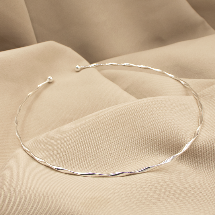 CADENA ESPIRAL BAÑO DE PLATA