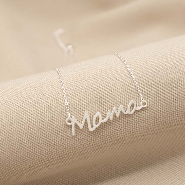 CADENA AMOR DE MAMA BAÑO DE PLATA