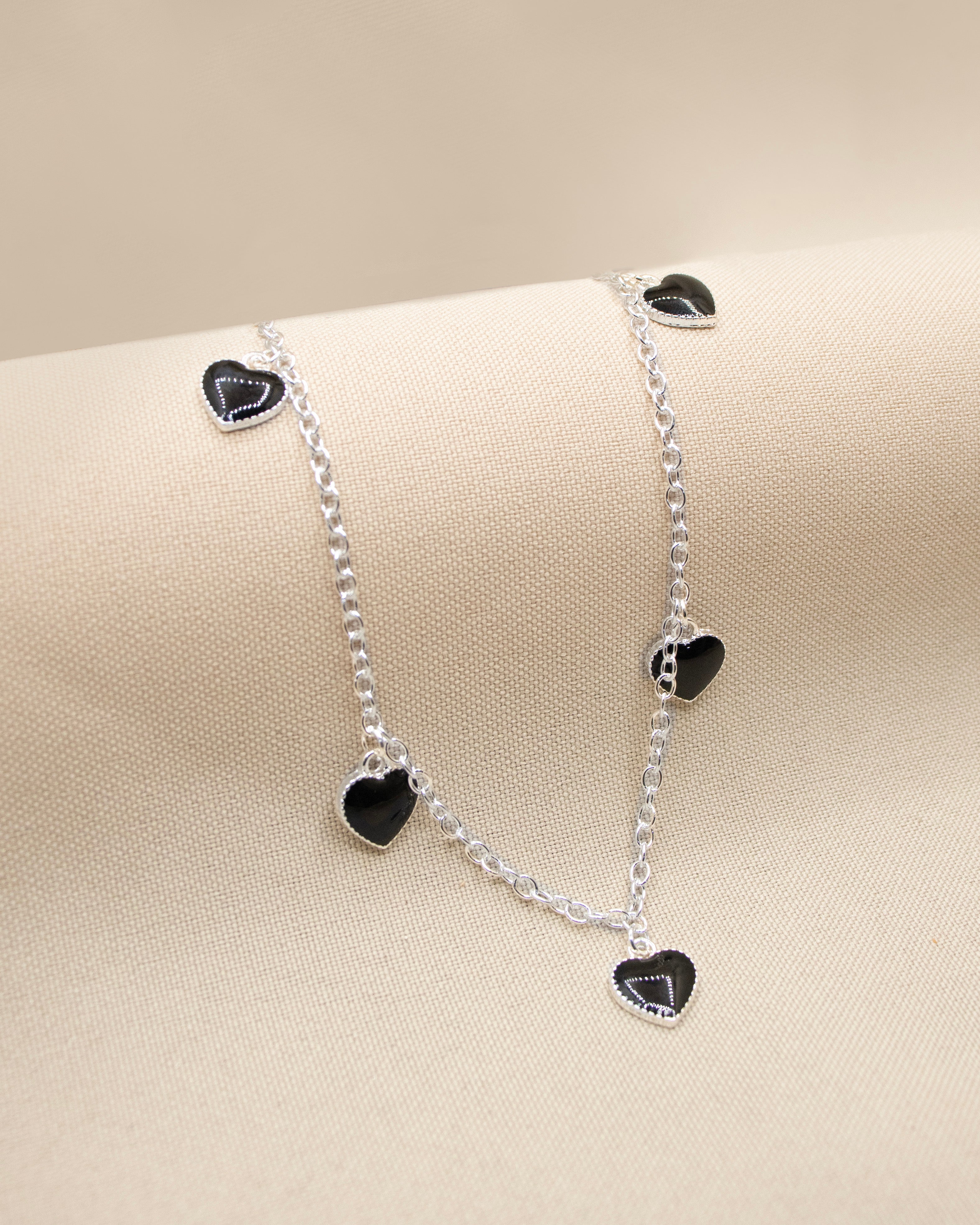 CADENA CORAZÓN CHARM  BAÑO DE PLATA