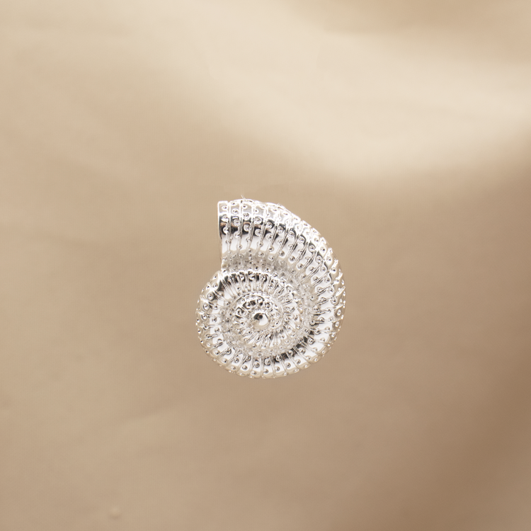 DIJE CARACOL BAÑO DE PLATA