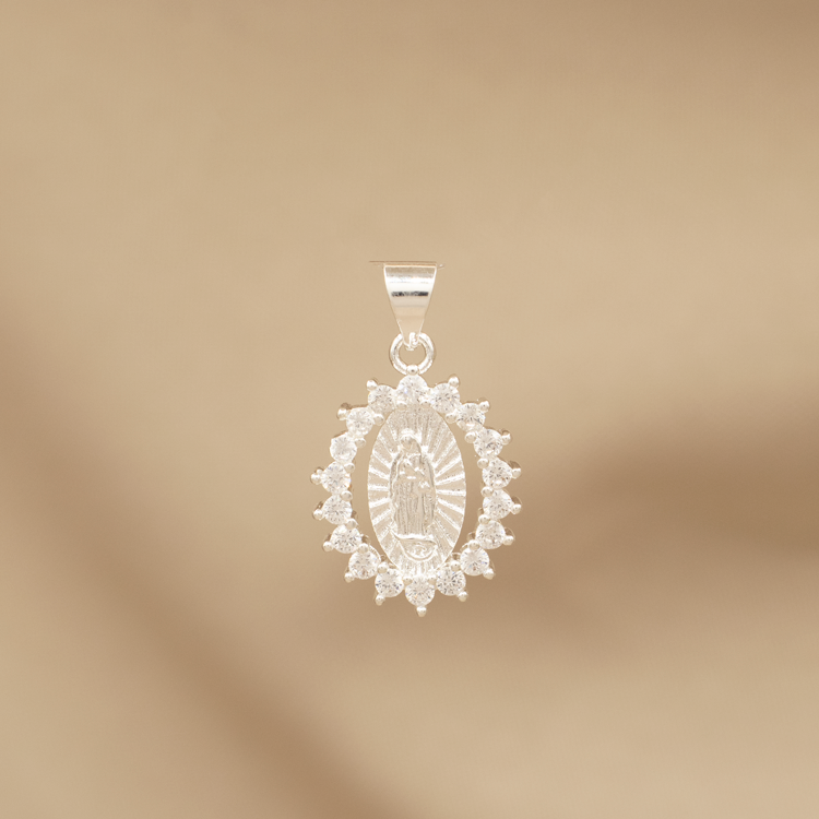 DIJE VIRGEN GUADALUPE BAÑO DE PLATA