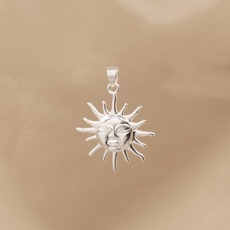 DIJE DE SOL BAÑO DE PLATA