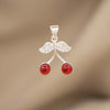 DIJE CHERRIES TWINS BAÑO DE PLATA