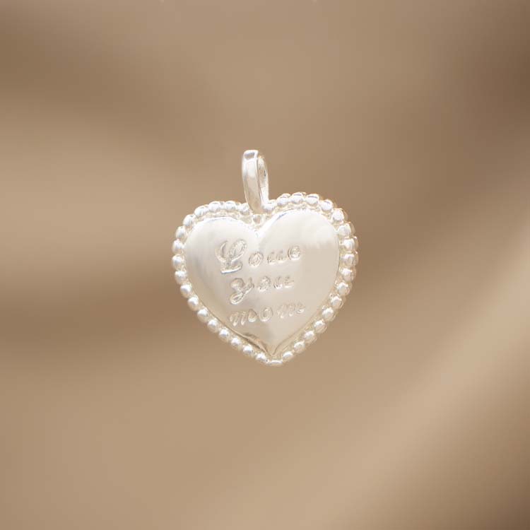 DIJE CORAZON I LOVE MOM BAÑO DE PLATA