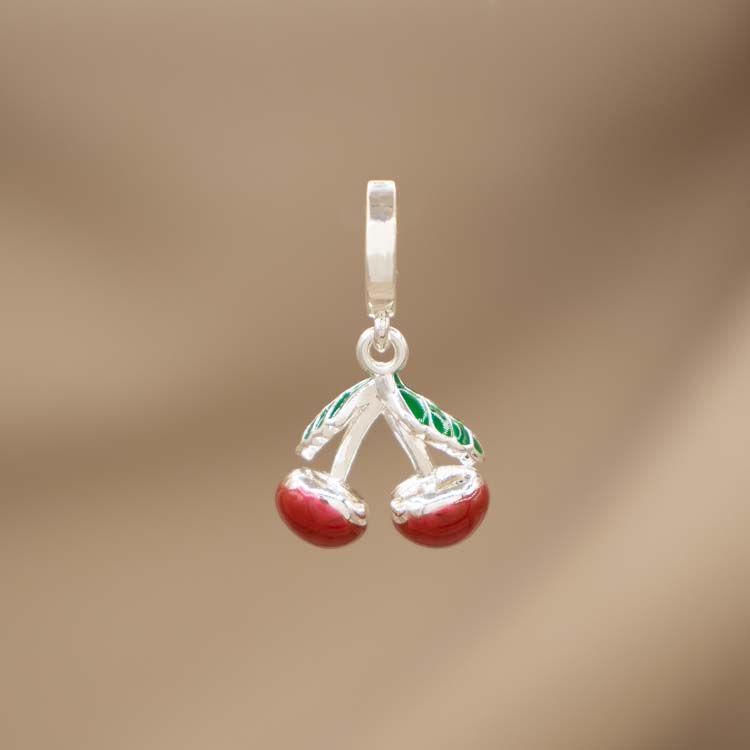 DIJE CEREZA POP BAÑO DE PLATA