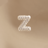 DIJE LETRA  CON CIRCONES BAÑO DE PLATA