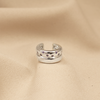 EARCUFF DOBLE CON CIRCONES BAÑO DE PLATA