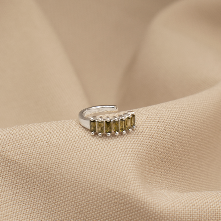 EARCUFF MINI CIRCÓN BAÑO DE PLATA