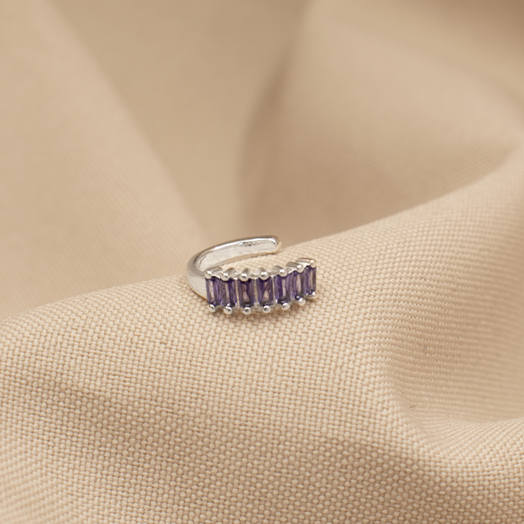 EARCUFF MINI CIRCÓN BAÑO DE PLATA