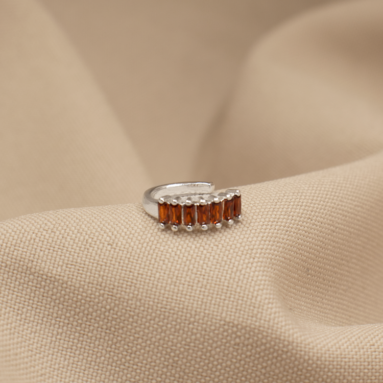 EARCUFF MINI CIRCÓN BAÑO DE PLATA