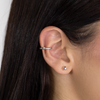 EARCUFF ARO LISO FIN BALIN BAÑO DE PLATA