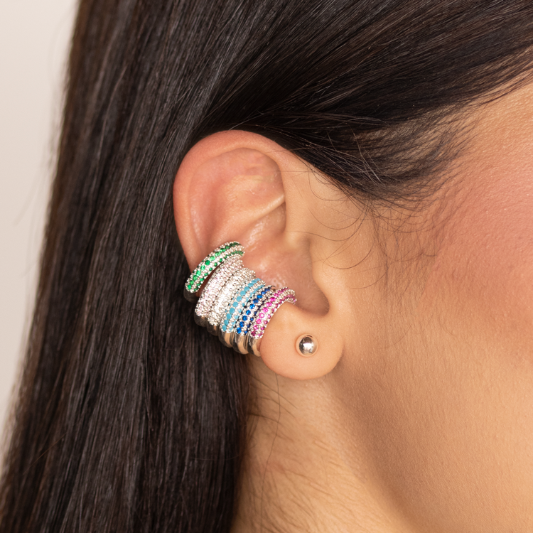 EARCUFF CIRCONES MINI BAÑO DE PLATA