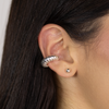 EARCUFF ORUGA BAÑO DE PLATA