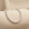 PULSERA BOLITAS 5MM BAÑO DE PLATA