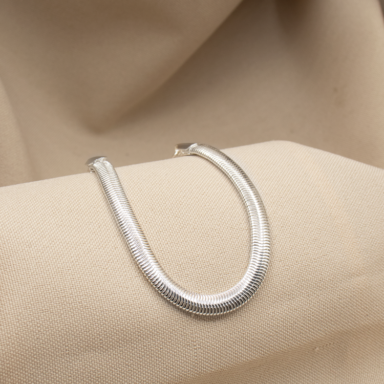 PULSERA SERPIENTE BAÑO DE PLATA