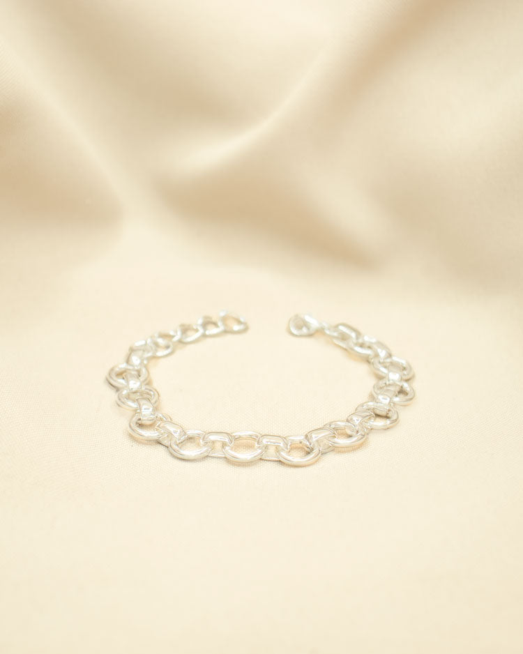 PULSERA HOOPS BAÑO DE PLATA