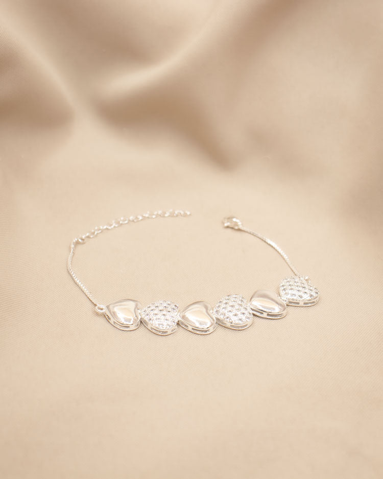 PULSERA AMORE BAÑO DE PLATA